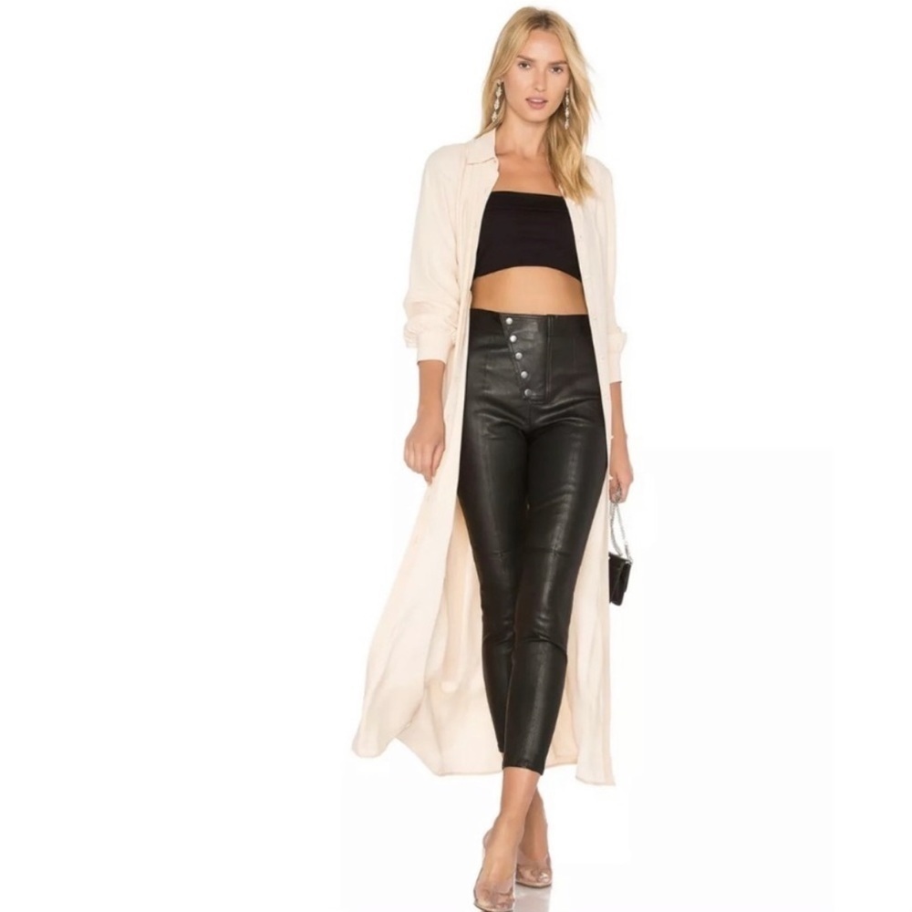 LPA Leather Skinny Pants Black Sz XS Moto Revolve